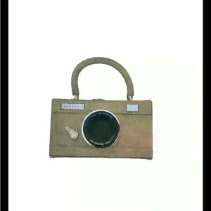 Khaki Colored Handbag, Clutch Camara Novelty Bag